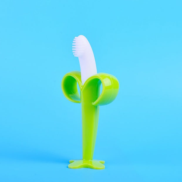 Silicone Banana Shape Training Toothbrush - My Store