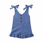 Cotton Linen Ruffle Romper - My Store