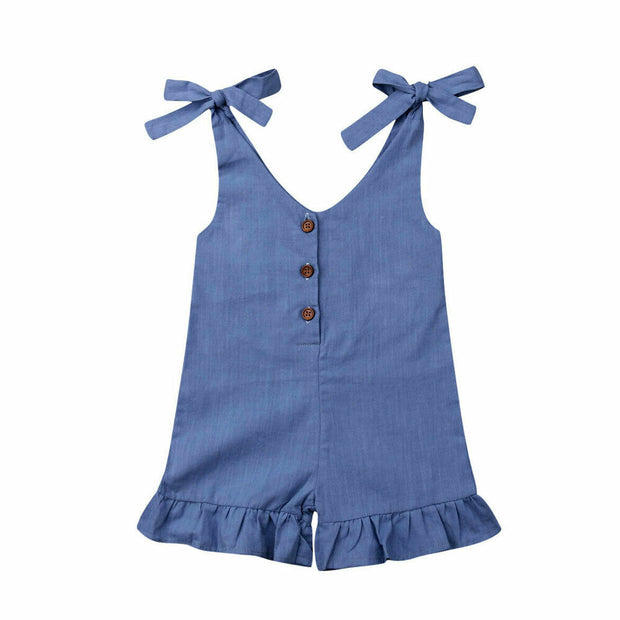 Cotton Linen Ruffle Romper - My Store