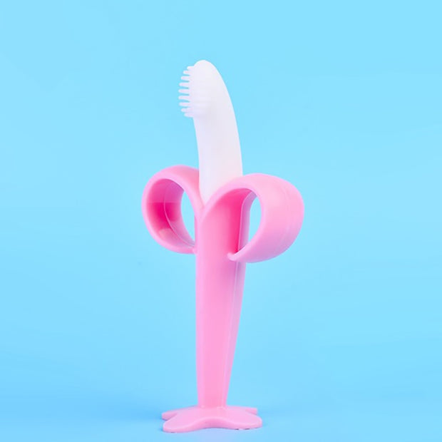 Silicone Banana Shape Training Toothbrush - My Store