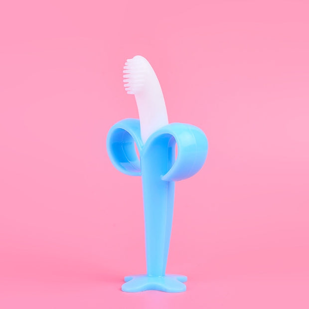 Silicone Banana Shape Training Toothbrush - My Store