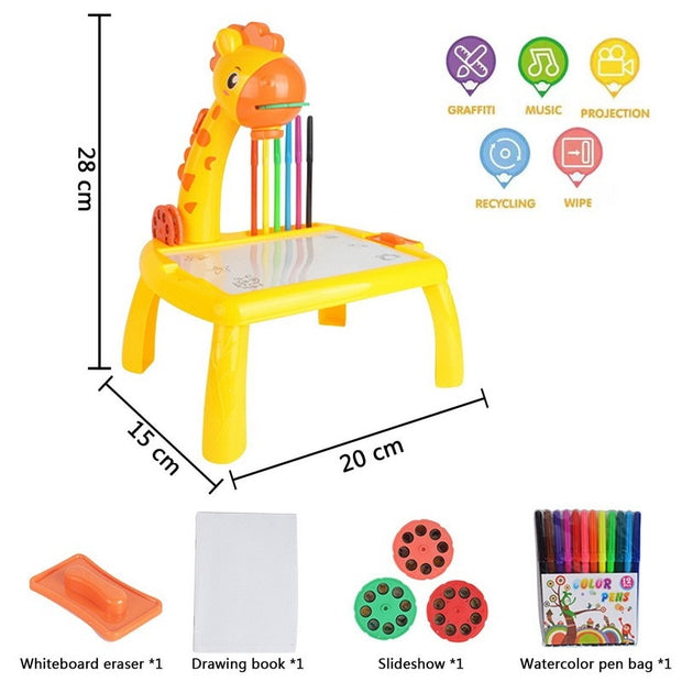 Children LED Projector Art Drawing Table Toys - My Store