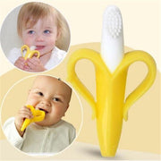 Silicone Banana Shape Training Toothbrush - My Store