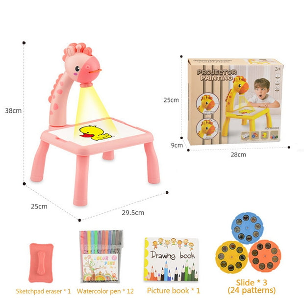 Children LED Projector Art Drawing Table Toys - My Store