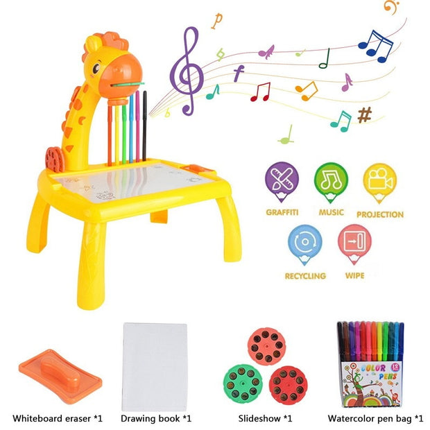 Children LED Projector Art Drawing Table Toys - My Store