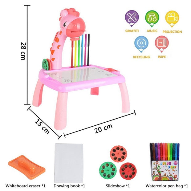 Children LED Projector Art Drawing Table Toys - My Store