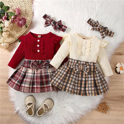 Newborn Infant Knit Baby Girl Clothes Set - My Store
