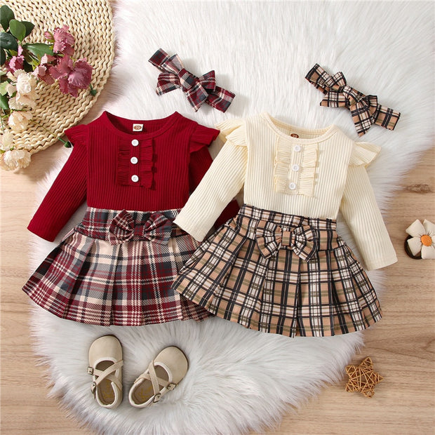 Newborn Infant Knit Baby Girl Clothes Set - My Store